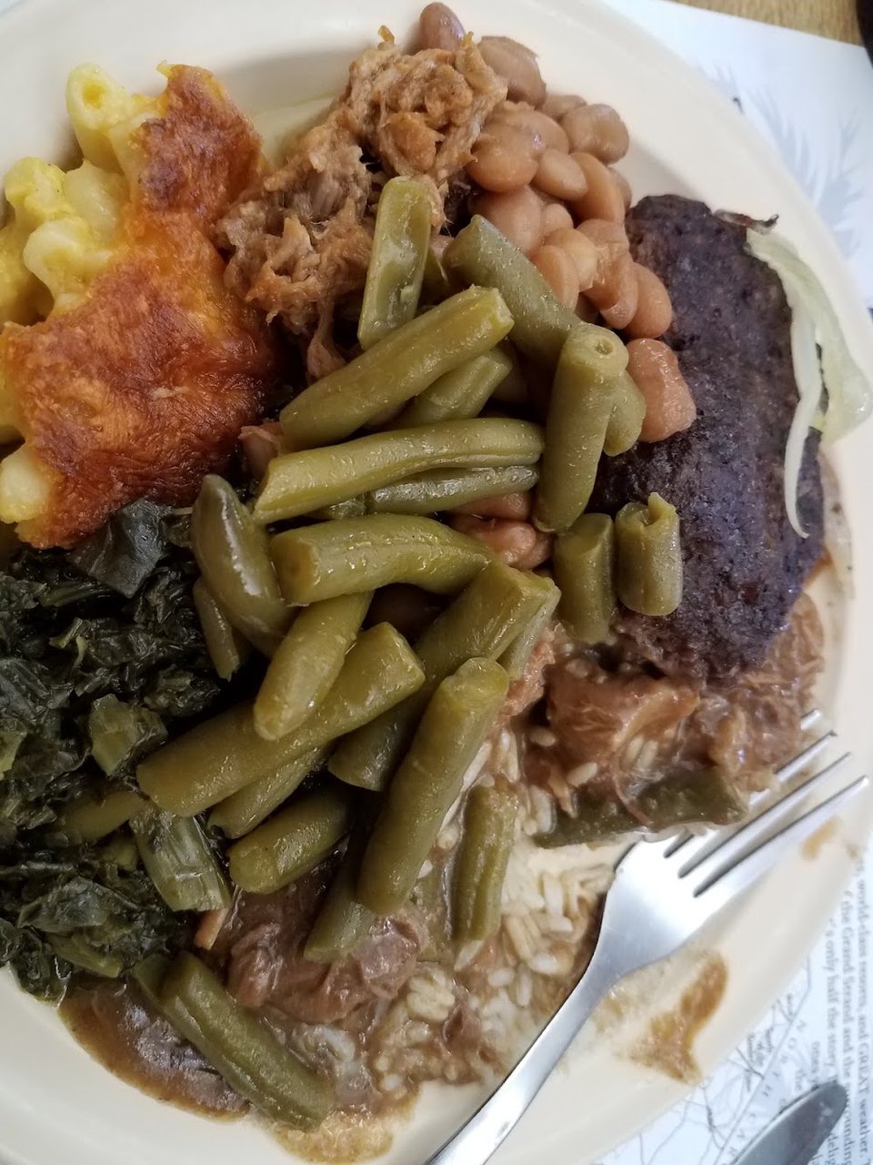 Southern comfort food on a lunch plate